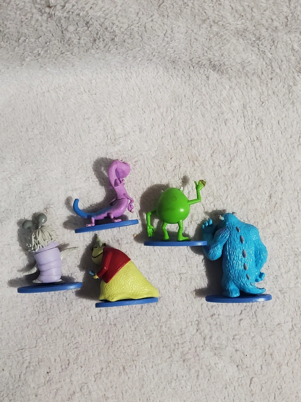 Monsters, Inc. Mini Figure Toy Set - Blue, Green, Purple, Yellow